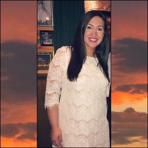 Jessica Howard Size 16 Lace Cream White Dress